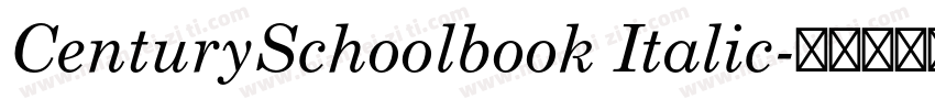 CenturySchoolbook Italic字体转换